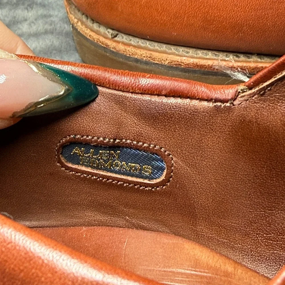 Allen Edmonds Clipper Boat Shoes Mens 14 AAA Brown Leather Moc Toe Vibram USA